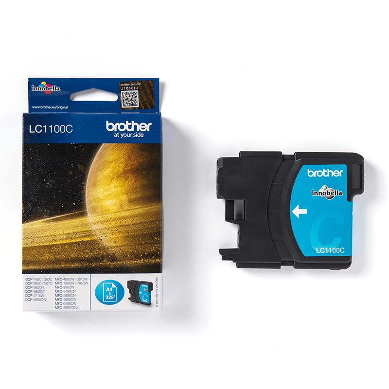 Product image for Brother LC1100C Cyan Original Printer Ink Cartridge (LC-1100C) - Small
