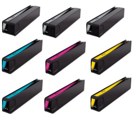 Product image for 999inks Compatible Multipack HP 970XL/971XL 2 Full Sets + 1 Extra Black Inkjet Printer Cartridges - Small