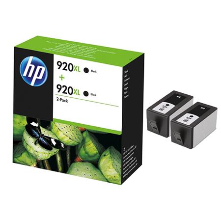 Product image for HP 920XL (D8J47AE) Black Original Ink Cartridge- Twin Pack - Small