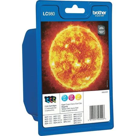 Product image for Brother LC980 BK/C/M/Y Original Multipack Ink Cartridges - Small