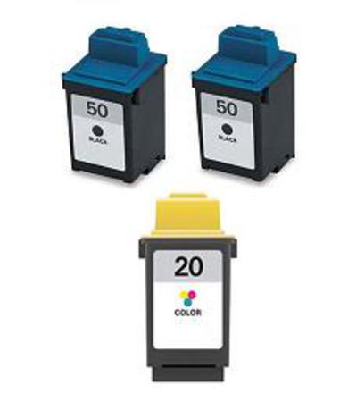 Product image for 999inks Compatible Multipack Lexmark 50/20 1 Full Set + 1 Extra Black Inkjet Printer Cartridges - Small
