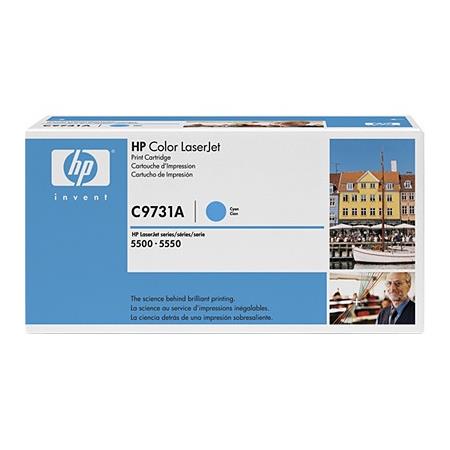 Product image for HP C9731A Cyan Original Toner Cartridge with Smart Printing Technology - Small
