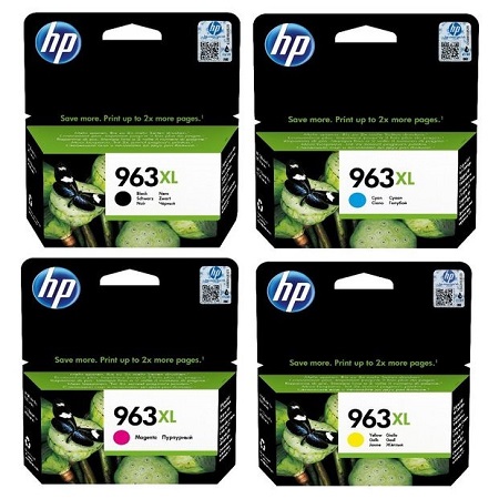 Product image for HP 963XL/3YP35AE Full Set Original High Capacity Inkjet Printer Cartridges - Small