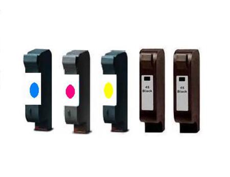 Product image for 999inks Compatible Multipack HP 45/40C/Y 1 Full Set + 1 Extra Black Inkjet Printer Cartridges - Small