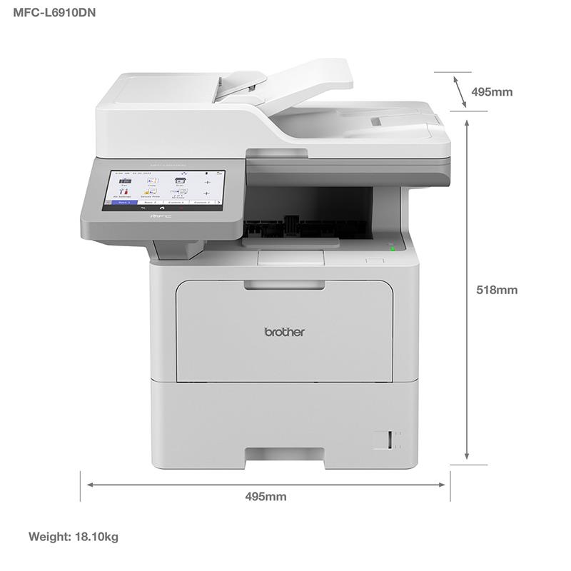 Product image for Brother MFC-L6910DN A4 Mono Multifunction Laser Printer - Small