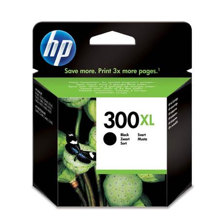 Product image for HP 300XL Black High Capacity Original Ink Cartridge with Vivera Ink (CC641EE) - Small