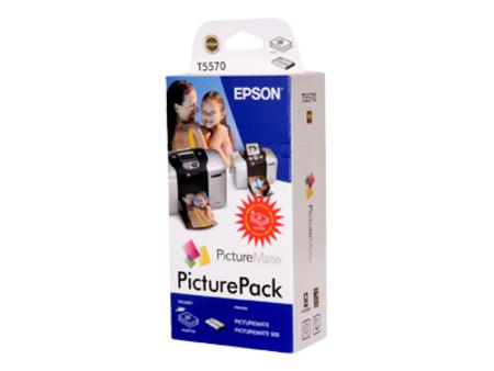 Product image for Epson T557 6 Colour Original Photo Paper Pack - Ink Cartridge + 6x4 Paper (T557040) - Small
