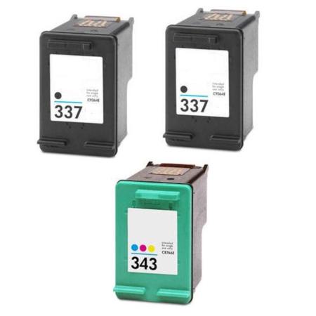 Product image for 999inks Compatible Multipack HP 337/343 1 Full Set + 1 Extra Black Inkjet Printer Cartridges - Small