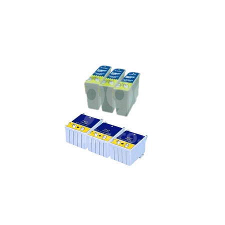 Product image for 999inks Compatible Multipack Epson T026/27 3 Full Set Inkjet Printer Cartridges - Small