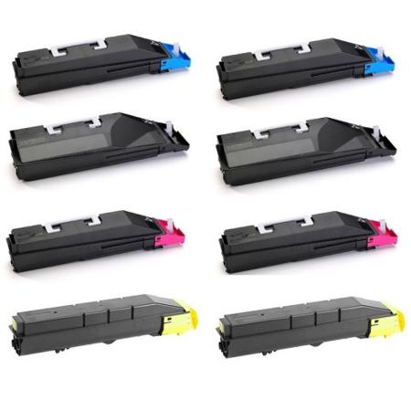 Product image for 999inks Compatible Multipack Kyocera TK-855K/C/M/Y 2 Full Sets Laser Toner Cartridges - Small