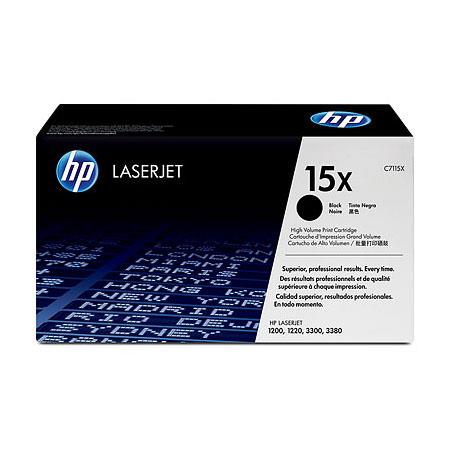 Product image for HP 15X Black Original High Capacity Toner Cartridge with Ultraprecise Technology (C7115X) - Small