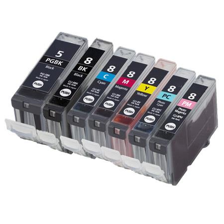 Product image for 999inks Compatible Multipack Canon PGI-5BK/CLI-8BK/C/M/Y/PC/PM 1 Full Set Inkjet Printer Cartridges - Small