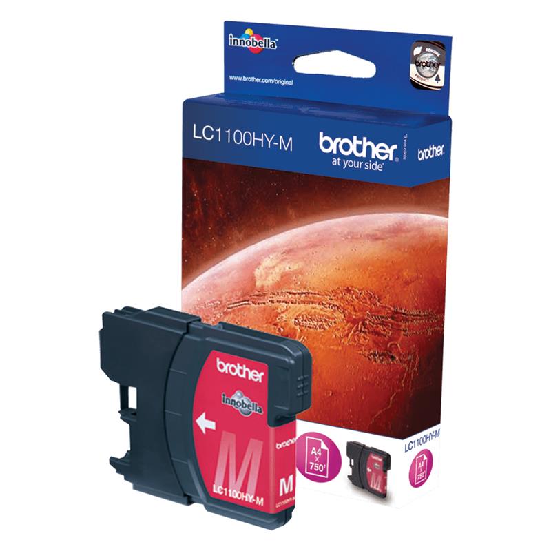 Product image for Brother LC1100HYM Magenta Original High Capacity Printer Ink Cartridge (LC-1100HYM) - Small