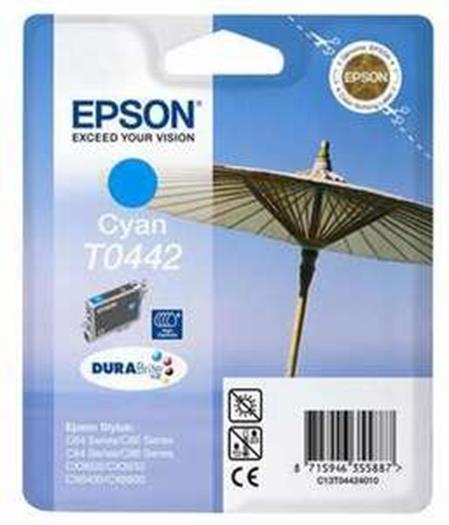 Product image for Epson T0442 Cyan Original High Capacity Ink Cartridge (Parasol) (T044240) - Small