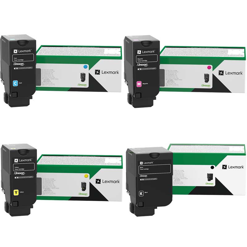 Product image for Lexmark 71C20K0/Y0 Full Set Standard Capacity Original Laser Toner Cartridges - Small