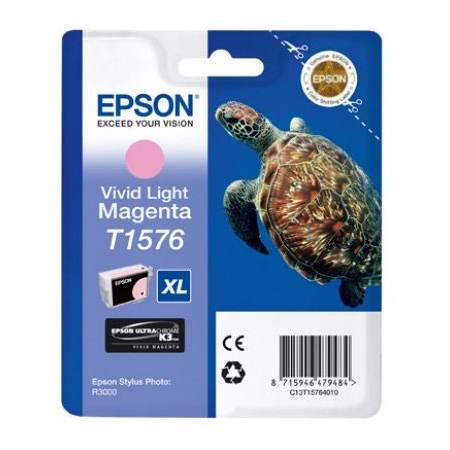 Product image for Epson T1576 Vivid Light Magenta Original Ink Cartridge (T15764010) (Turtle) - Small