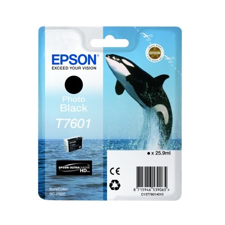 Product image for Epson T7601 Photo Black Original Ink Cartridge - Small