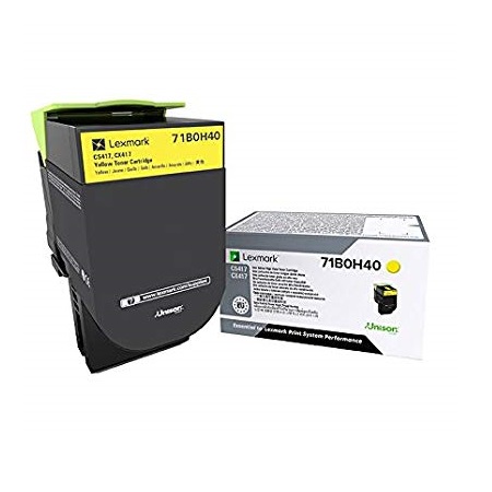 Product image for Lexmark 71B0H40 Yellow Original High Capacity Toner Cartridge - Small