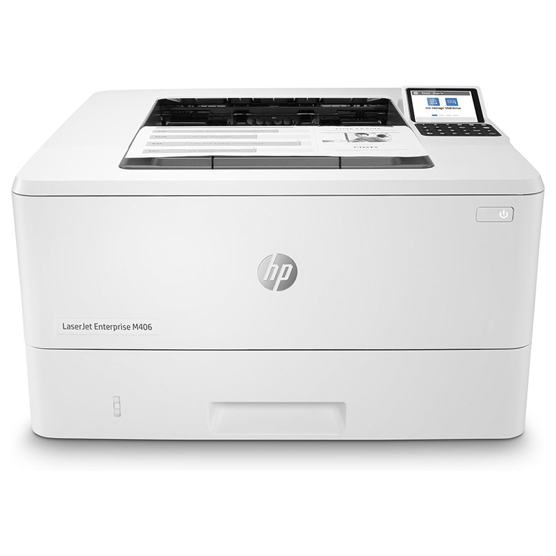 Product image for HP LaserJet Enterprise M406dn A4 Mono Laser Printer - Small