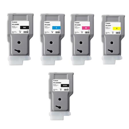 Product image for Canon PFI-320BK/MBK Full Set Original High Capacity Inkjet Printer Cartridges - Small