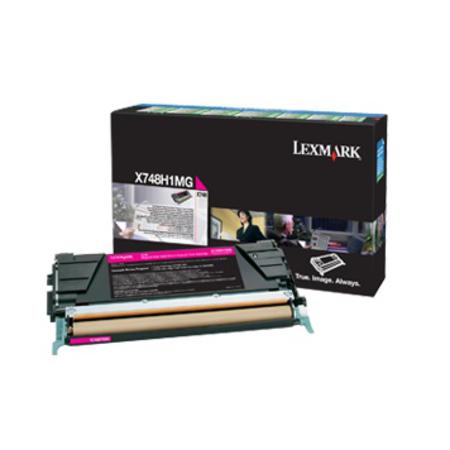 Product image for Lexmark X748H1MG Magenta Original High Capacity Return Program Toner Cartridge - Small
