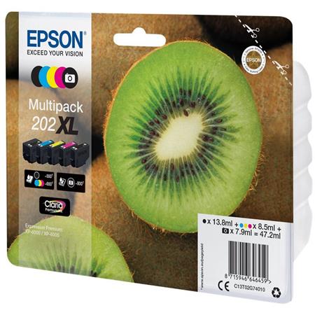 Product image for Epson 202XL (T02G74010) Original Claria Premium High Capacity Multipack (Kiwi) - Small