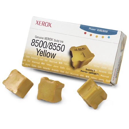 Product image for Xerox 108R00671 Yellow Original  Colourstix (Pack of 3 Sticks) - Small