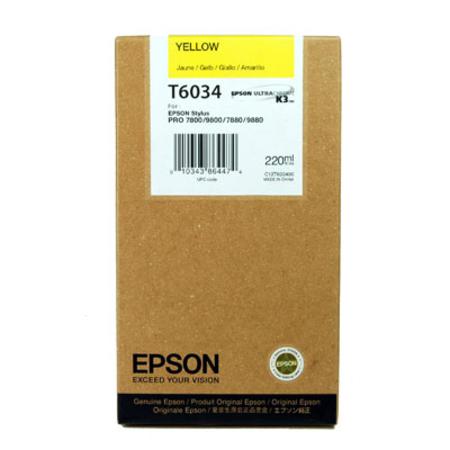 Product image for Epson T6034 Yellow Original High Capacity Ink Cartridge (T603400) - Small