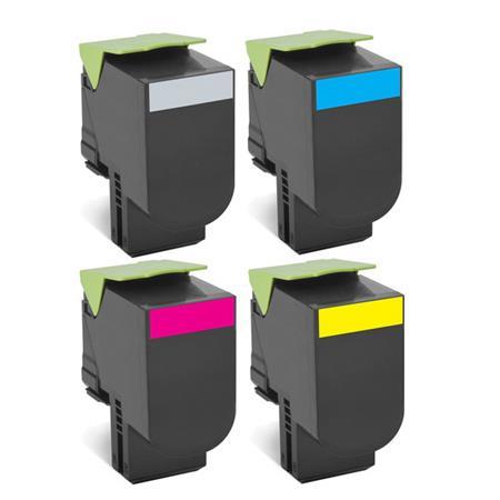 Product image for 999inks Compatible Multipack Lexmark 80C2XKE/YE 1 Full Set Laser Toner Cartridges - Small