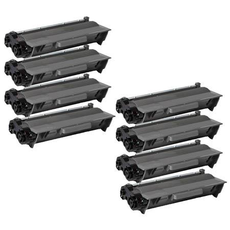Product image for 999inks Compatible Eight Pack Brother TN3380 Black Laser Toner Cartridges - Small