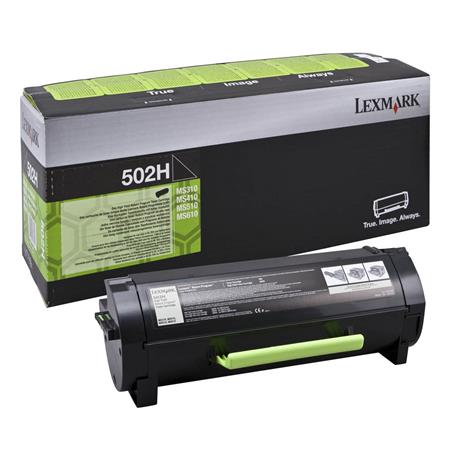 Product image for Lexmark 502H (50F2H0E) Black Original High Capacity Return Program Toner Cartridge - Small