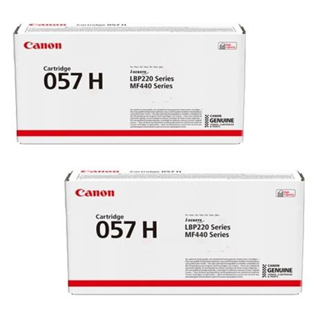 Product image for Canon 057H/3010C002 Black Original High Capacity Laser Toner Cartridge Twin Pack - Small
