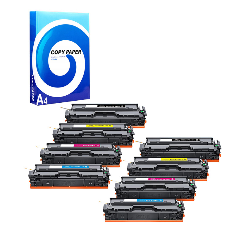 Product image for 999inks Compatible Multipack HP 203X 2 Full Sets High Capacity Laser Toner Cartridges + Free A4 Ream Paper - Small