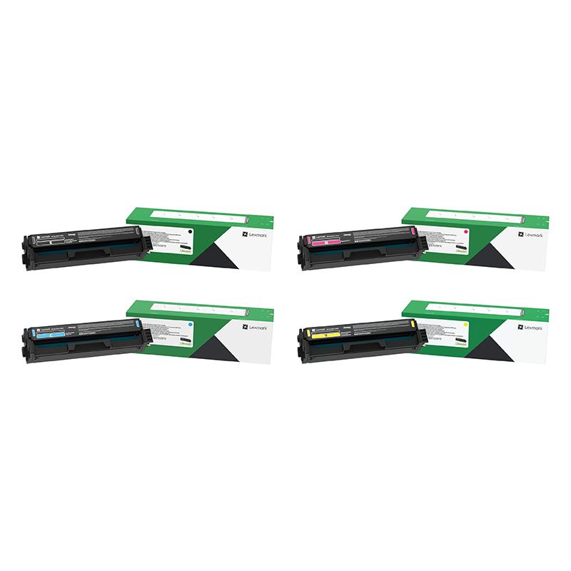 Product image for Lexmark C332HK0/Y0 Full Set Original Laser Toner Catridges - Small