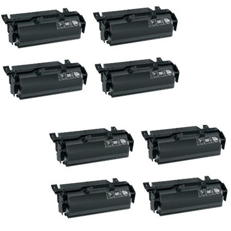 Product image for 999inks Compatible Eight Pack Lexmark X651H11E Black High Capacity Laser Toner Cartridges - Small