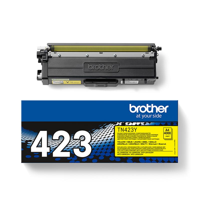 Product image for Brother TN423Y Yellow  Original High Capacity Toner Cartridge - Small