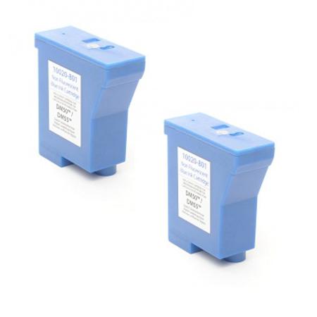 Product image for 999inks Compatible Twin Pack Pitney Bowes K7800012 Blue Inkjet Printer Cartridges - Small
