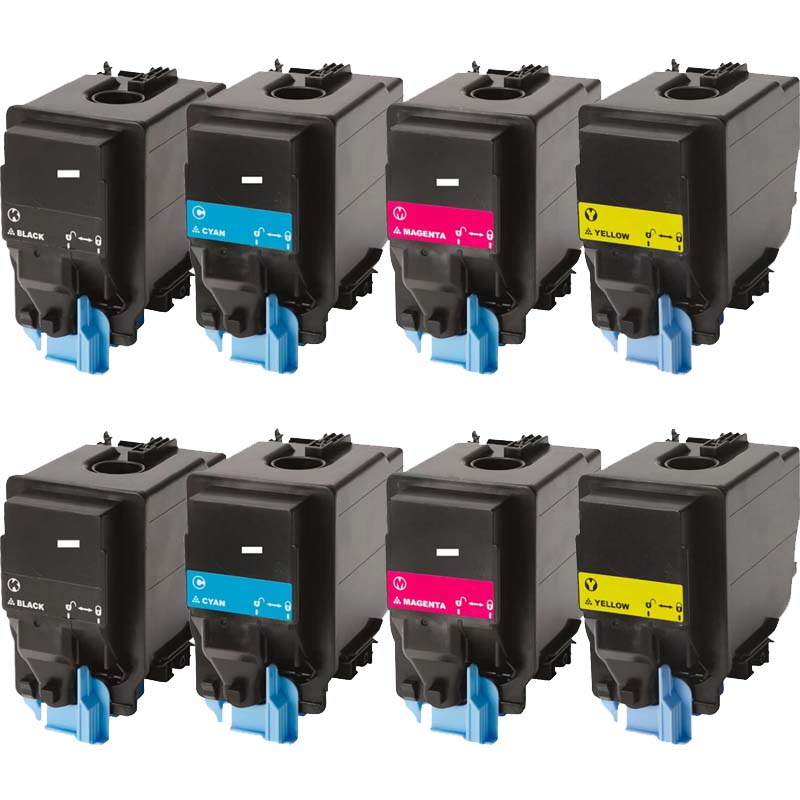 Product image for 999inks Compatible Multipack Konica Minolta TNP-48K/C/M/Y 2 Full Sets Laser Toner Cartridges - Small