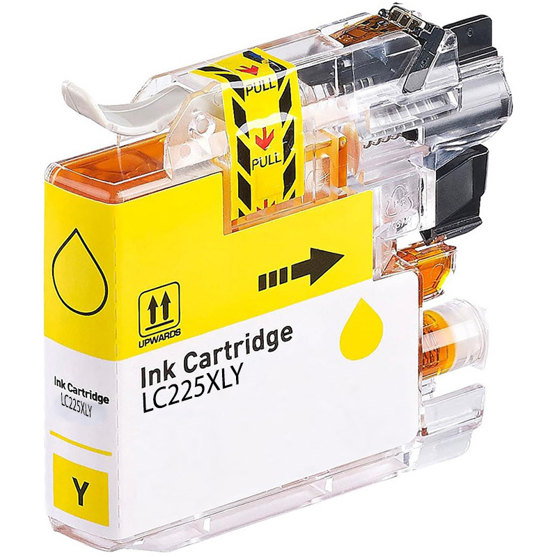 Product image for 999inks Compatible Brother LC225XLY Yellow High Capacity Inkjet Printer Cartridge - Small