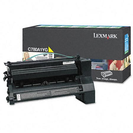 Product image for Lexmark C780A1YG Yellow Original Return Program Toner Cartridge - Small