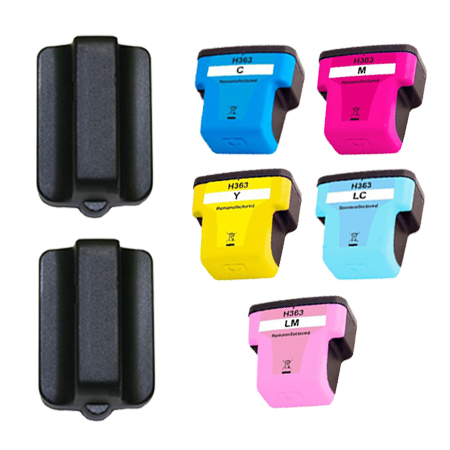 Product image for 999inks Compatible Multipack HP 363 1 Full Set + 1 Extra Black Inkjet Printer Cartridges - Small