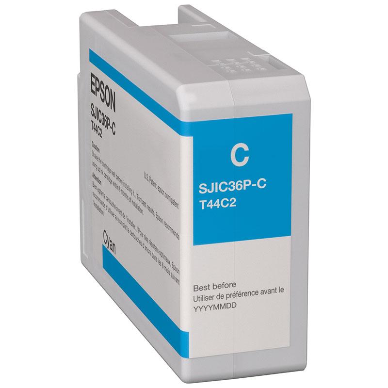 Product image for Epson SJIC36P (C13T44C240) Cyan Original Standard Capacity Ink Cartridge - Small