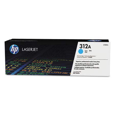 Product image for HP 312A Cyan Original Toner Cartridge (CF381A) - Small