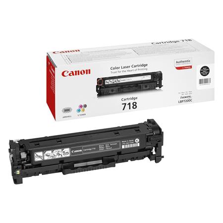 Product image for Canon 718 Black Original Laser Toner Cartridge (2662B002AA) - Small