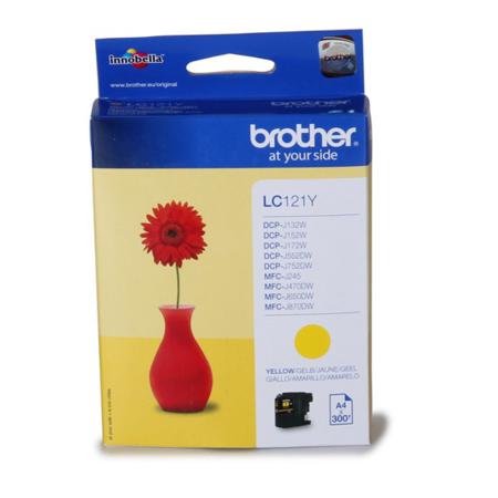 Product image for Brother LC121Y Yellow Original Ink Cartridge - Small
