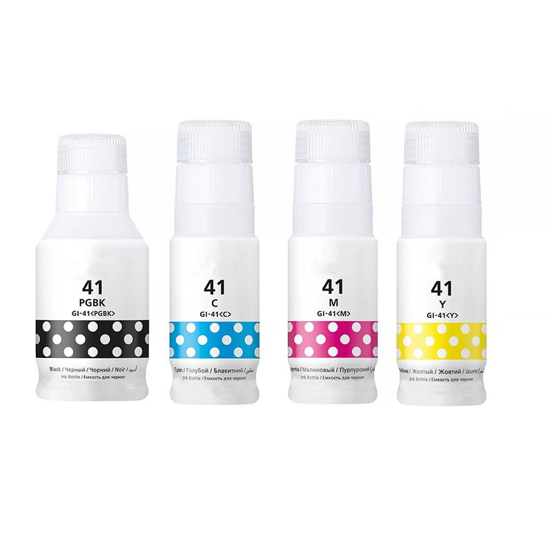 Product image for 999inks Compatible Multipack Canon GI-41PGBK/C/M/Y 1 Full Set Original Ink Bottles - Small