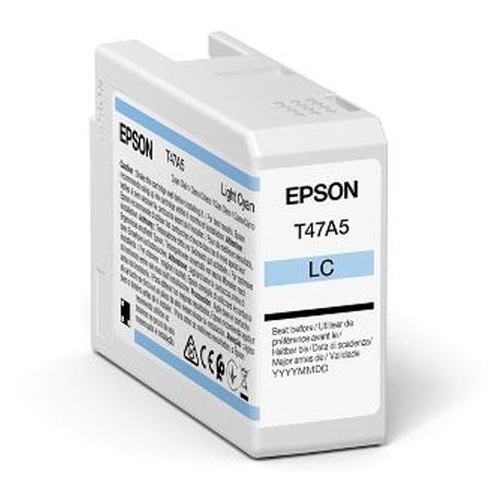 Product image for Epson T47A5 (T47A500) Light Cyan Original UltraChrome Ink Cartridge (50ml) - Small
