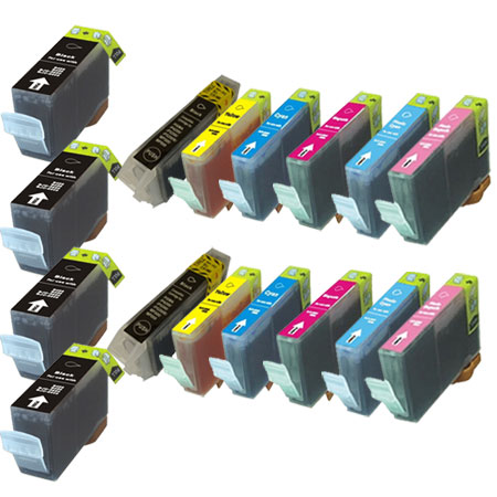 Product image for 999inks Compatible Multipack Canon BCI-3eK 2 Full Sets + 2 FREE Black Inkjet Printer Cartridges - Small