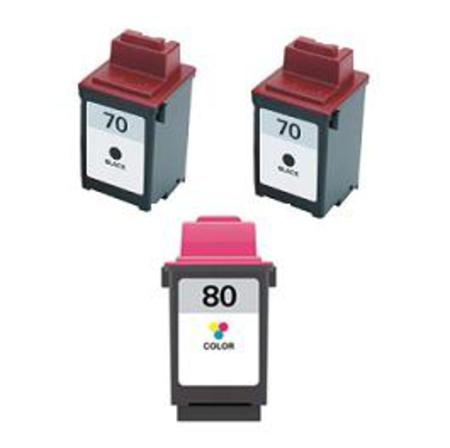Product image for 999inks Compatible Multipack Lexmark 70/80 1 Full Set + 1 Extra Black Inkjet Printer Cartridges - Small
