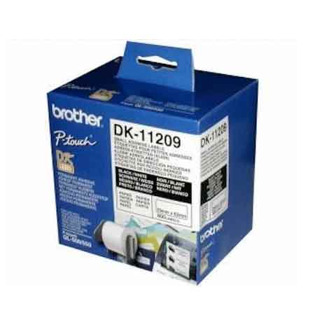 Product image for Brother DK-11209 Original Label Tape (29mm x 62mm) Black on White x 800 - Small